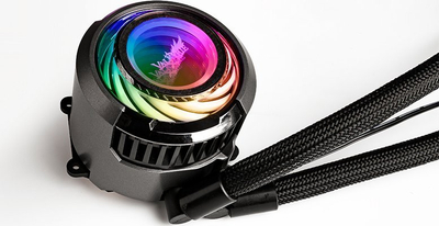 Ftohës me ujë për CPU Valkyrie Jarn 360 ARGB, 360mm, me 3 ventilatorë, ngjyrë e zezë