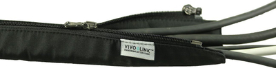 Mbështjellës kabllosh Vivolink PROZIPSLEEVE4.5, diametër 22 mm, me zinxhir, i zi