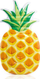 Shtrat fryrëse pishine Intex 58761 Pineapple, 216x124cm, shumëngjyrësh