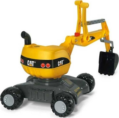 Eskavator lodër me kalërim Rolly Toys CAT, rrotullim 360°, deri 50 kg, i verdhë