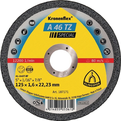 Disk prerës A 46 TZ Special INOX 180x1.6 mm, vrimë 22.23 mm (221161)