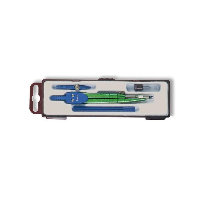 Set kompas Lorenz Compass 104/C, 4 pjesë, metalik, me ngjyra