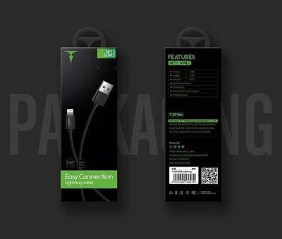 Kabllo USB T-Phox USB A në microUSB, 1.2 m, 2.4A, e zezë