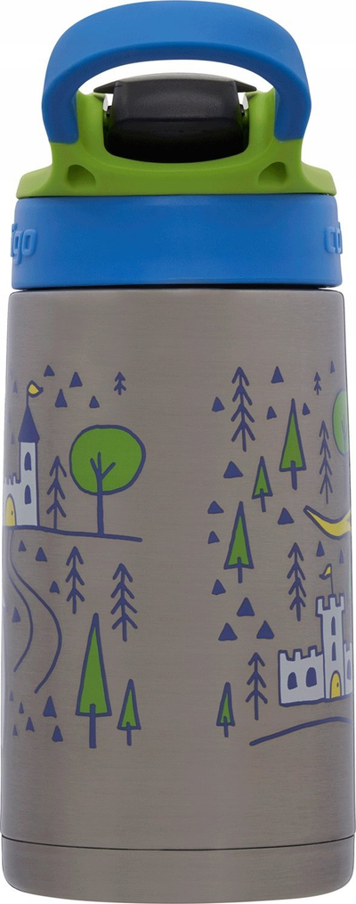 Shishe termike për fëmijë Contigo Kids Easy Clean Autospout, çelik inox, me pip, gri me dinozaur