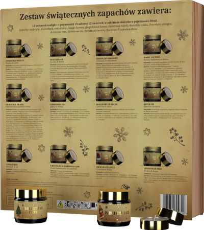 Kalendar adventi HiSkin Fairytale Book, set me 24 qirinj soje, me era të ndryshme