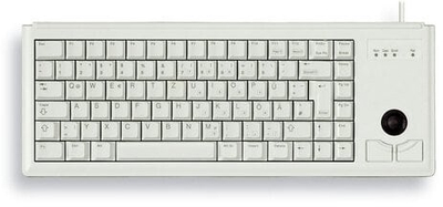 Tastierë CHERRY G84-4400, trackball i integruar, me kabllo PS2, gri e hapur