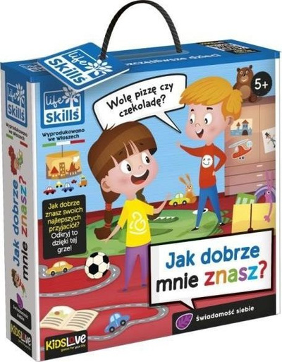 Lojë me shoqni Lisciani Life Skills How Well Do You Know Me, edukative, për kalamaj, shumëngjyrëshe