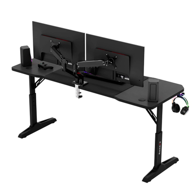 Tavolinë gaming Huzaro Hero 4.6, 160cm, lartësi e rregullueshme, e zezë