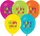 Set tullumbacesh me shkrim Happy Birthday me yje, 30 cm, 5 copë, shumëngjyrëshe