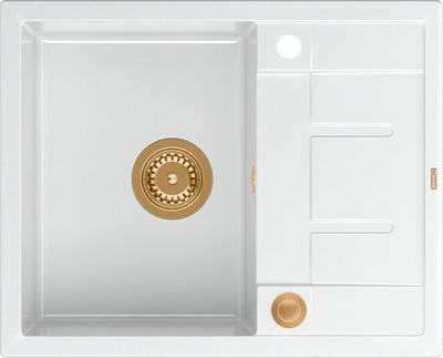 Lavaman kuzhine Quadron GraniteQ Morgan 116, 1 kazan, Push To Open, e bardhë