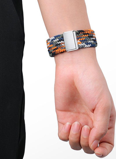 Rrip ore Apple iLike Braided Fabric, 38 40 41mm, tekstil i endur, blu me shumë ngjyra