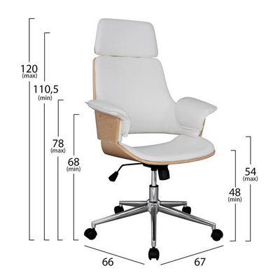 Karrige zyre SUPERIOR PRO, Sonama/white, 67×66×120 cm (HM1110.02), bardhë