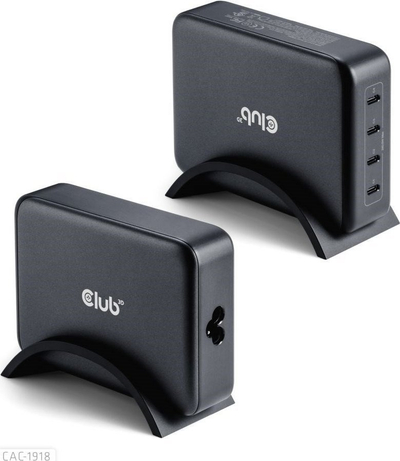 Karikues udhëtimi Club 3D GaN, 240W, me 4 porta USB C PD 3.1 PPS, i bardhë