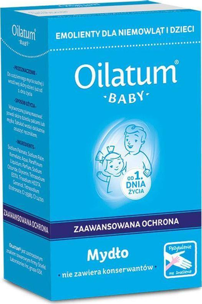 Sapun për bebe Oilatum Baby Soap Bar, 100g, për fytyrë dhe trup, blu