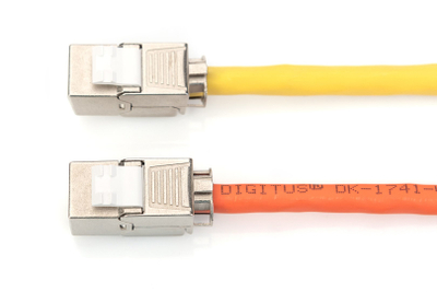 Modul keystone rrjeti Digitus DN-93615, RJ45 Cat 6A STP, instalim pa vegla, metalik argjendtë