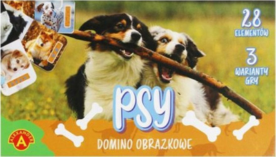 Домино игра со слики Alexander Picture Dominoes Dogs, за деца, во повеќе бои