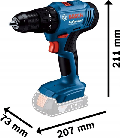 Trapano-vidhosëse Bosch GSB 183-LI, 18V, 2x 2.0Ah, blu