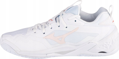 Atlete hendbolli Mizuno Wave Stealth Neo II W, për dysheme mrena, për goca, të bardha