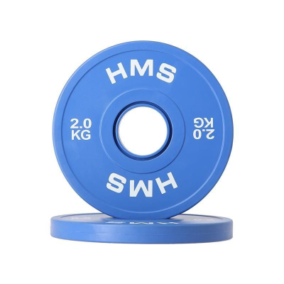 Disk bumper olimpik HMS CBRS20, set 2x2kg, vrimë 50mm, blu