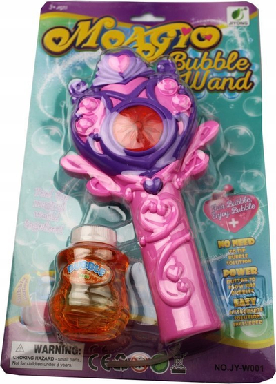 Shkop flluskash Adar Magic Bubble Wand, me bateri, 31x19x6 cm, shumëngjyrësh
