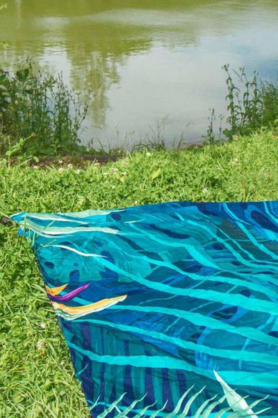 Batanije pikniku që s’e kap uji, 150 x 150 cm, mikrofiber, shumëngjyrëshe