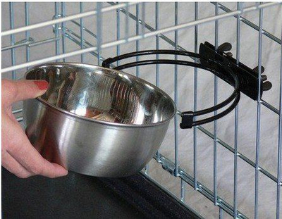 Enë për kafaz Midwest Snap'y Fit, çelik inox, 2000 ml