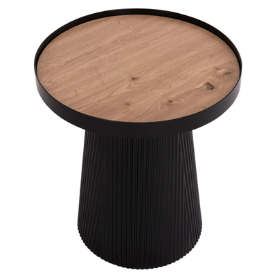Tavolinë për kafe Duncan Φ80x41Hcm (HM18022.01), zezë