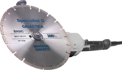 Disk diamanti Specialist Galactica Basic, 300x10x25.4mm, për beton dhe tulla, metalik