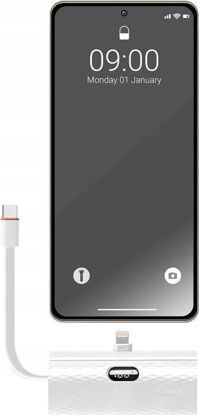 Надворешна батерија Forcell F Energy, 5000mAh, 20W, бела