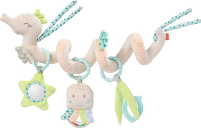 Спирална активити играчка Fehn морски коњ, за количка и кревет, шарена