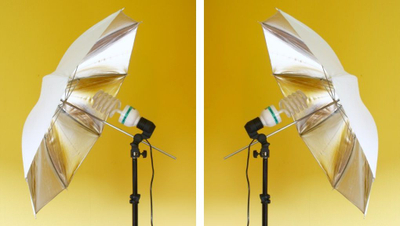 Сет осветлување MASSA TZ-1, кубна тента 40 cm, 2x85W со чадори, бел