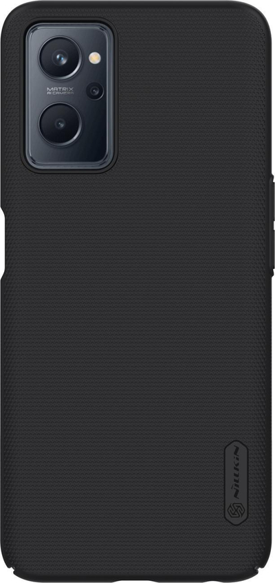 Mbulesë Nillkin Super Frosted Shield me qëndrim, për Realme 9i, plastike, e zezë