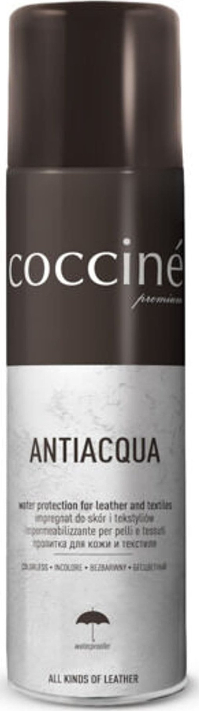 Sprej për lyerje kundër ujit për këpucë Coccine Antiacqua, 250 ml, për zamashe dhe nubuk, i zi