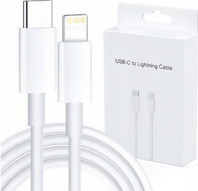 Kabllo USB C BOUNN, USB C në Lightning, PD 27W, 3m, e bardhë