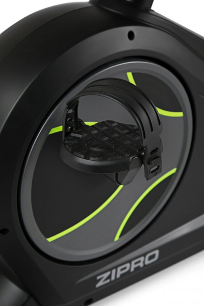 Biçikletë elektro-magnetike Zipro Glow, Iconsole +, e zezë / gjelbër