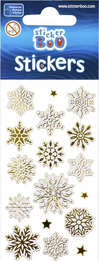 Ngjitëse Sticker Boo Christmas 478079, me motive festash, me ngjyrë ari