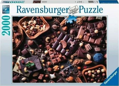 Puzzle Ravensburger Chocolate, 2000 copa, me çokollata, shumëngjyrësh