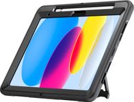 Mbulesë mbrojtëse 4Smarts për iPad 10.9 gjenerata e 10, me këmbëz qëndrimi, me rrip dore, e zezë
