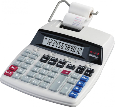 Калкулатор со печатење Dieter Gerth Genie D69 Plus, 12 цифри, 2 бои, бел