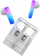 Слушалки TWS Joyroom JR-TC1, Bluetooth 5.3, LED, бели