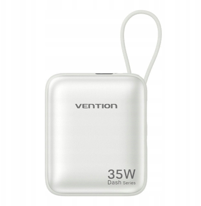 Powerbank Vention Mini, 10000mAh, 35W, USB C, bezhë
