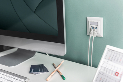 Modul keystone rrjeti Digitus DN-93615, CAT 6A, i ekranizuar, set me 2 copë, ngjyrë argjendtë