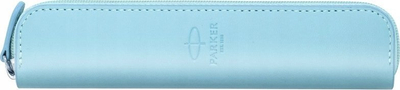 Kuti për stilolapsa Parker, për 2 stilolapsa, lëkurë ekologjike, blu pastel