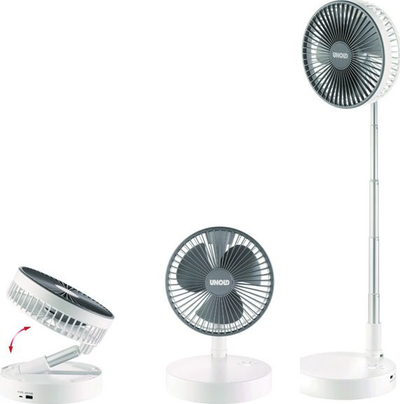 Ventilator UNOLD Cordless Telescopic Fan 86720, 6.8W, 3 shpejtësi, i bardhë