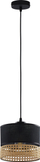 Llambë varëse TK Lighting Paglia, 1xE27, 20 cm, e zezë ratan