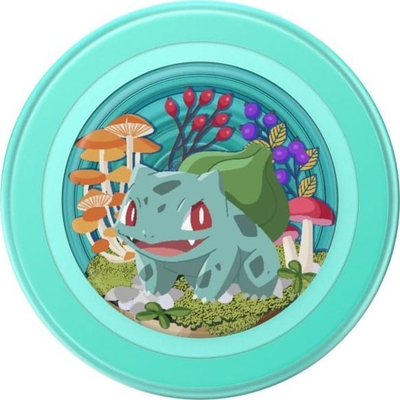 Mbajtëse telefoni PopSockets MagSafe PopGrip me unazë adapter, Bulbasaur Mint