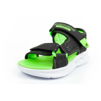 Детски сандали Skechers Jr 401673L BKLM, со LED светла, црни