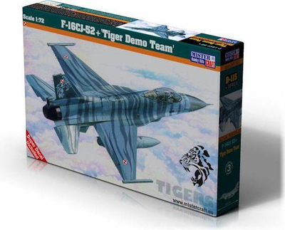 Model aeroplani Mistercraft F-16CJ-52+ Tiger Demo Team, shkalla 1:72, plastik, shumëngjyrësh