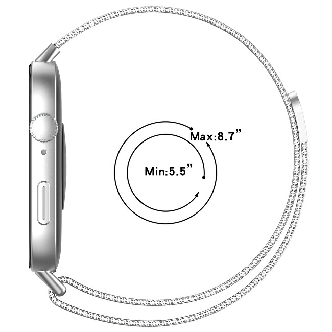 Rrip për orë smart 4wrist Milanese Loop for Huawei Fit 3, rozë/artë 3