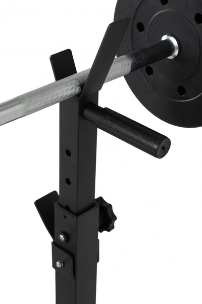 Stol i drejtë fitnesi Zipro Core, 230kg, 70 - 105 cm, i zi